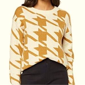 ICHI IHGenner Sweater in ochre and Cream Size Extra Large